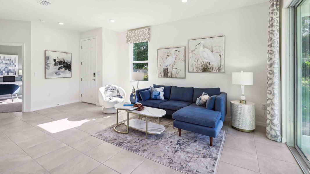 Representative furnished interior of a home built from the Siesta by D.R. Horton in Ocala Preserve, Ocala (Image 4).