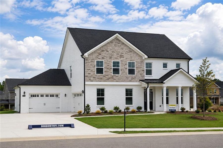 Front exterior of a new home in Westland, Bogart, GA, highlighting curb appeal (Image 2).