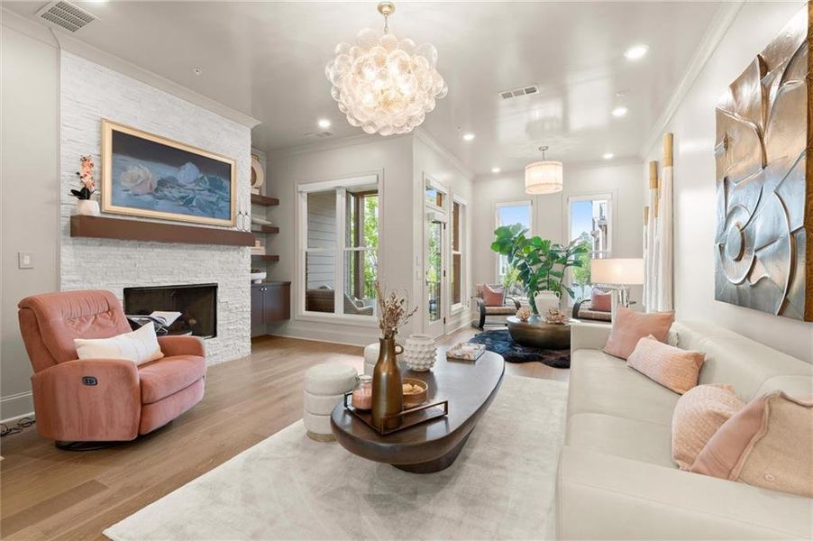 Furnished interior view inside a new home in , Alpharetta (Image 37).
