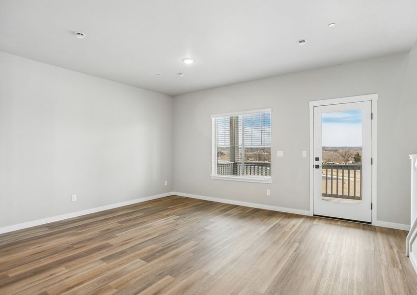 There is a second family room on the second floor.