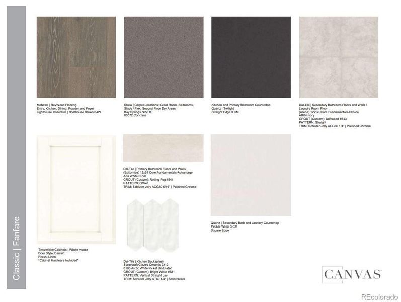 Design Selections. Home is currently under construction, selections subject to change.