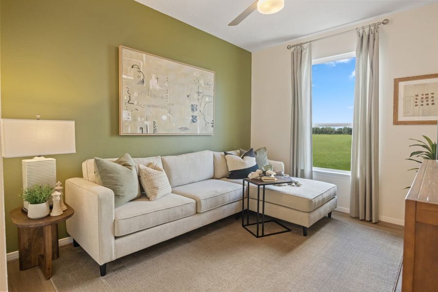 Representative furnished interior of a home built from the 1676 Modeled by KB Home in Saddlebrook Preserve, Beasley (Image 7).