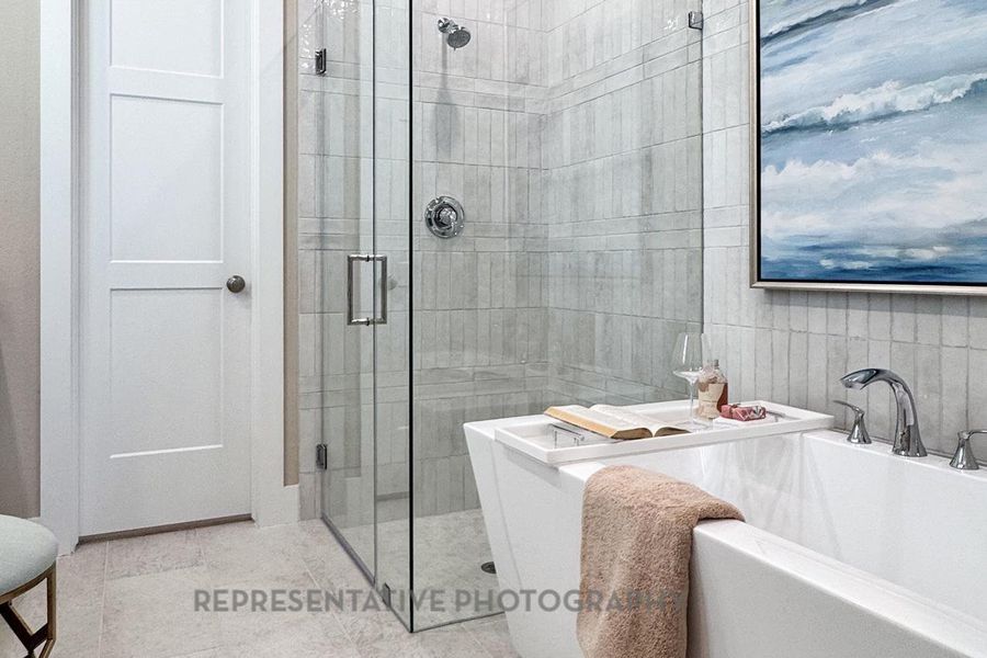 Furnished interior view inside a new home in Riceland: 50ft. lots, Mont Belvieu (Image 33).