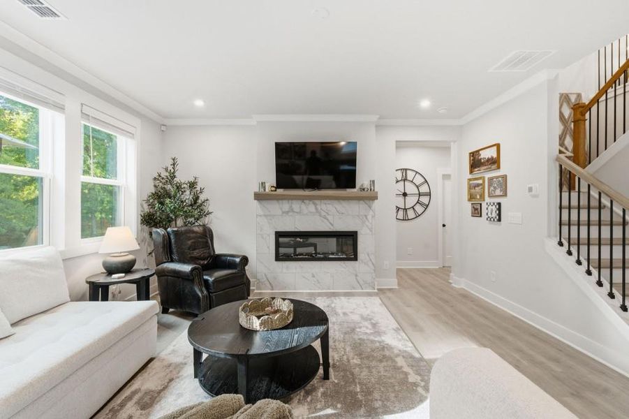 Furnished interior view inside a new home in Cambridge at Steels Bridge, Canton (Image 6).