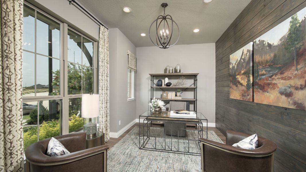 Furnished interior view inside a new home in Bridgeland, Cypress (Image 26).