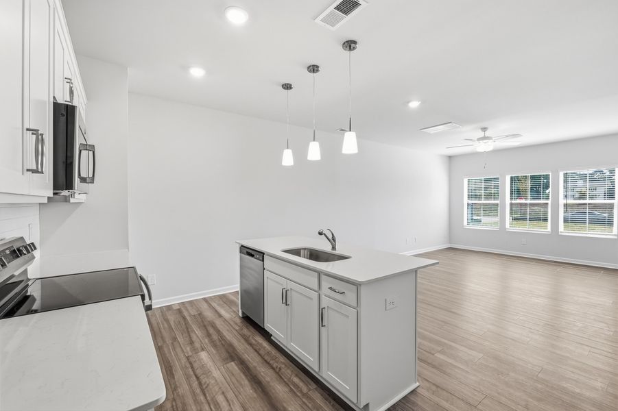 Furnished interior view inside a new home in Nichols Landing, Charlotte (Image 8).