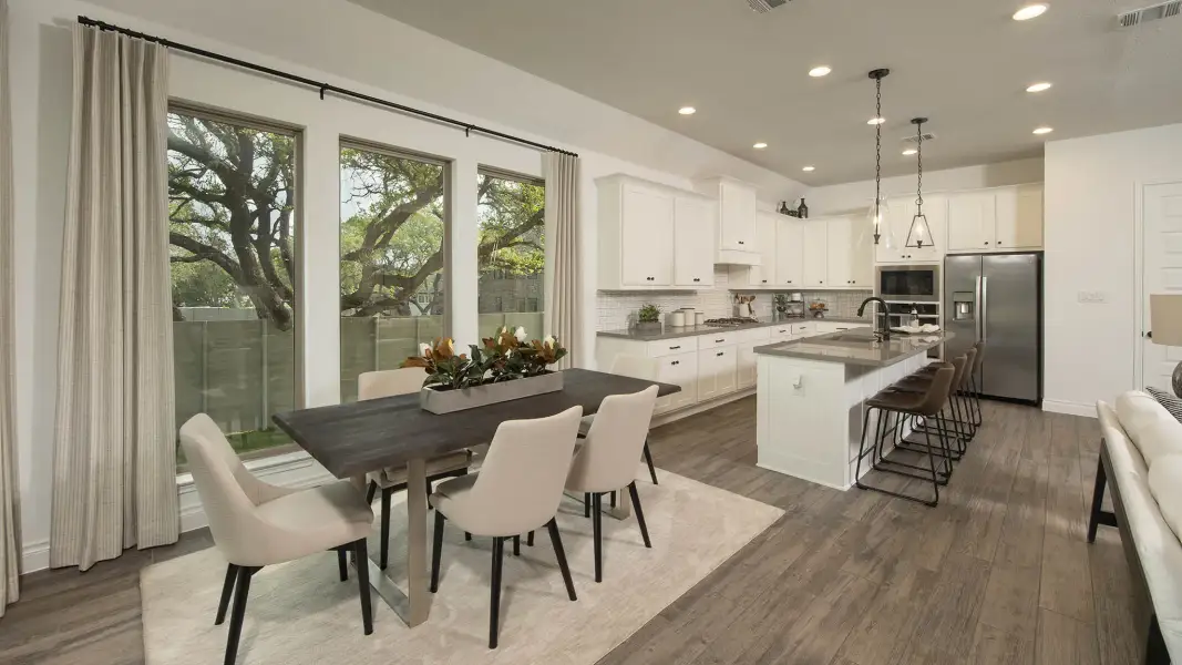 Furnished interior view inside a new home in Wolf Ranch, Georgetown (Image 4).