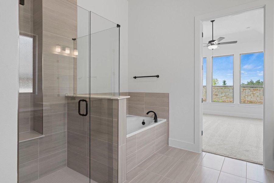 Primary Bath retreat with garden tub & walk-in shower