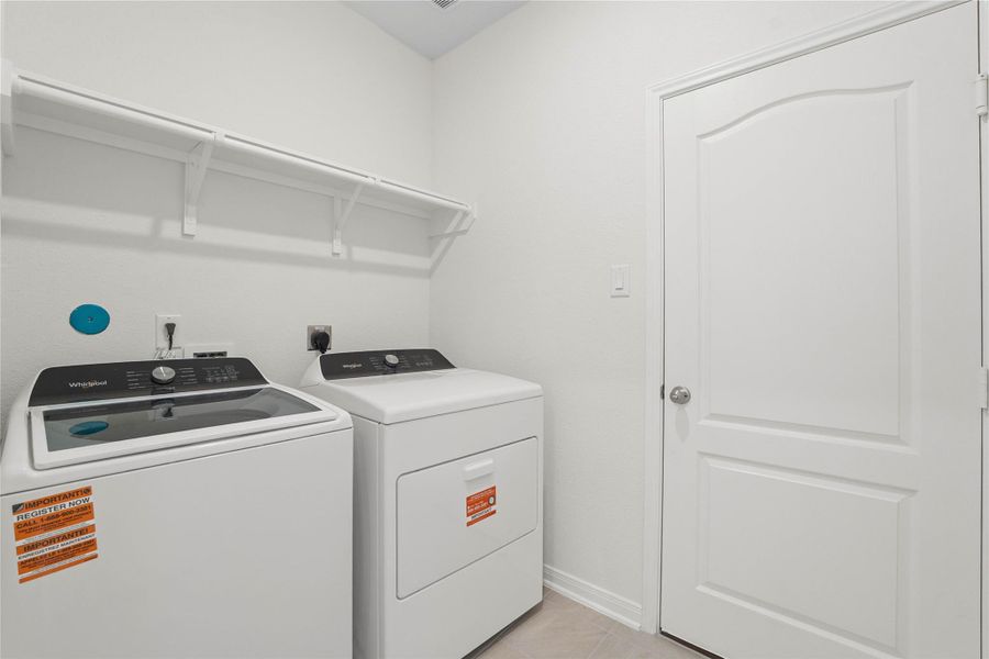 Dedicated laundry room with included washer and dryer, making move-in a breeze. Dedicated laundry room with included washer and dryer, making move-in a breeze.