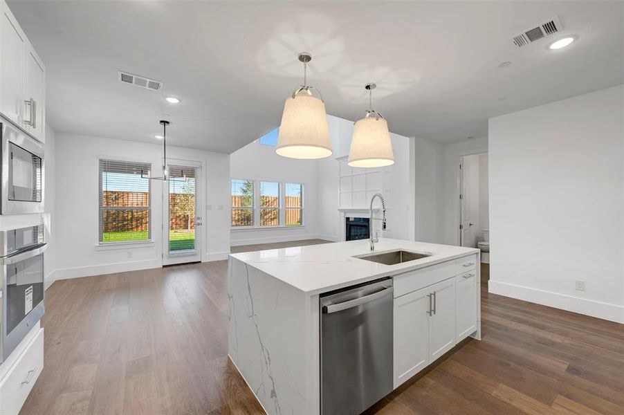 Furnished interior view inside a new home in Kreymer at the Park, Wylie (Image 16).
