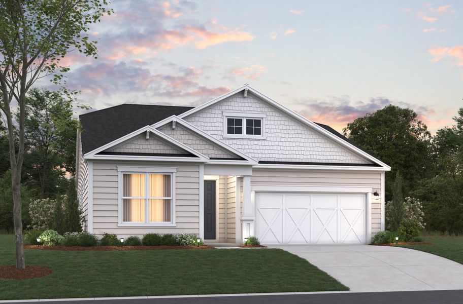 Representative exterior photo of a completed home built from the Leyland by Beazer Homes in Marshfield, Longs, SC (Image 17).