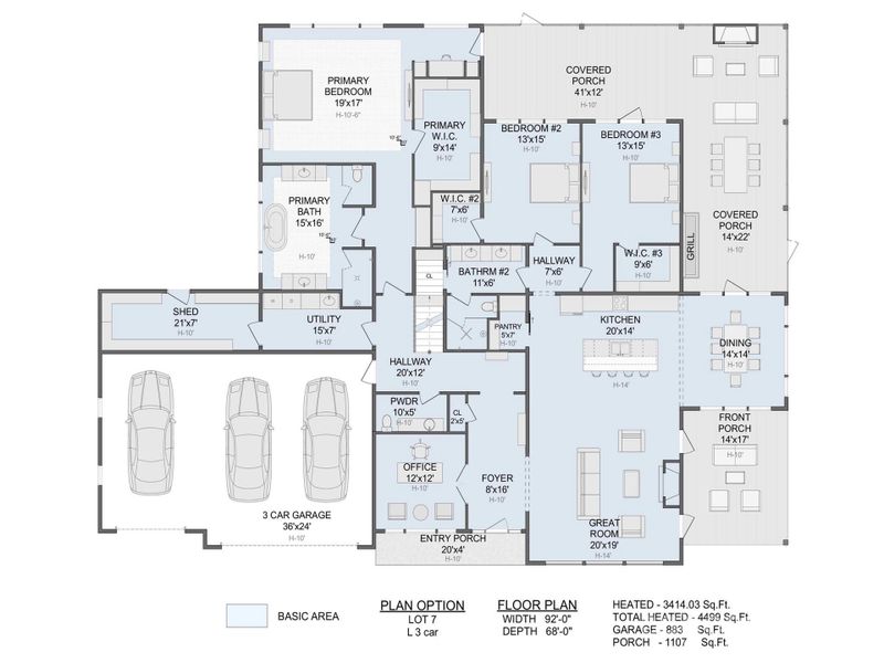 2D floor plan layout of this home in , Horse Shoe, NC (Image 2).