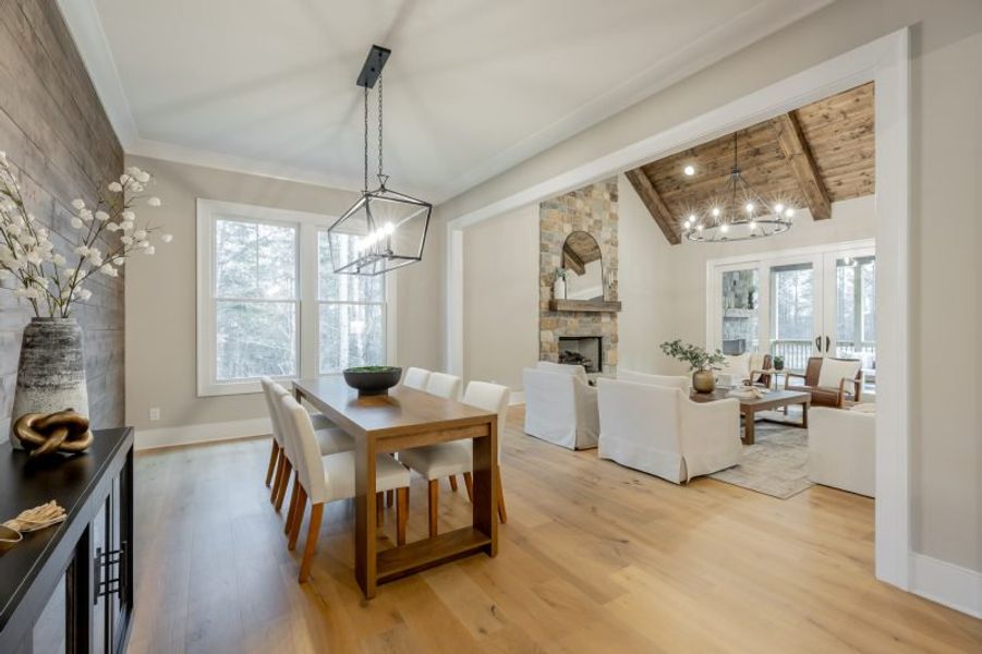 Furnished interior view inside a new home in River Gorge Ranch, Guild (Image 80).