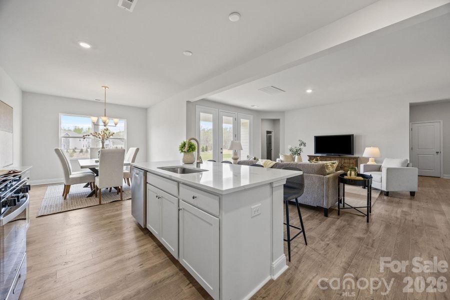 Kitchen with staging