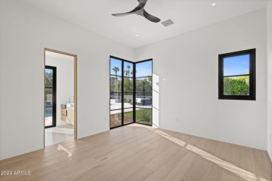 bedroom 5 with pool access