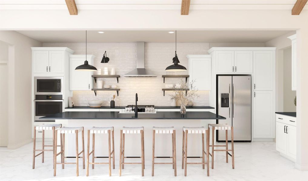 Gourmet island kitchen (*Artist rendering used for illustration purposes only.)