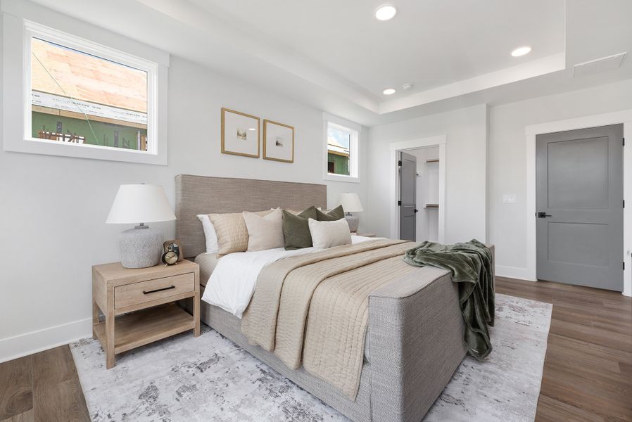 Representative furnished interior of a home built from the Harrington End Unit by Baker Residential in Parc at Bradley Farm, Apex (Image 10).