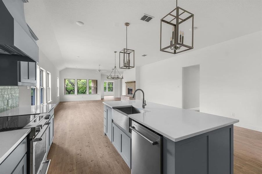 Furnished interior view inside a new home in , Weatherford (Image 8).
