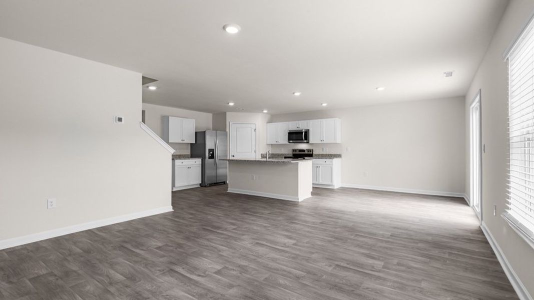 Representative unfurnished interior of a home built from the HAYDEN by D.R. Horton in Wilson's Ridge, Wilson's Mills (Image 35).