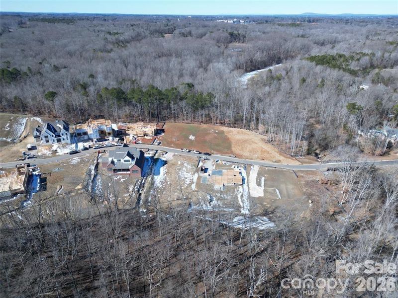 Aerial of Davidson Woods, Phase II. Samuel Spencer Parkway.