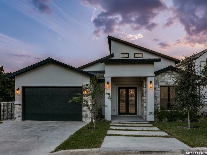 Front exterior of a new home in , San Antonio, TX, highlighting curb appeal (Image 26). Front exterior of a new home in , San Antonio, TX, highlighting curb appeal (Image 26).