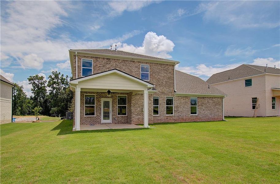 Exterior details and patio area of a home in Grandview at Millers Mill, Stockbridge (Image 3). Exterior details and patio area of a home in Grandview at Millers Mill, Stockbridge (Image 3).