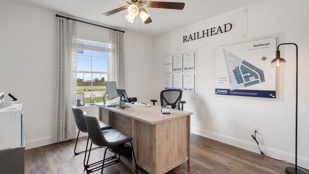 Representative furnished interior of a home built from the The Fairfield by D.R. Horton in Railhead, Cedar Creek (Image 34).