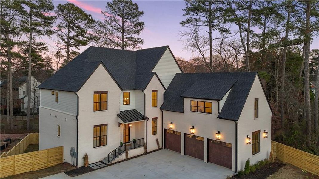 Front exterior of a new home in , Johns Creek, GA, highlighting curb appeal (Image 25).