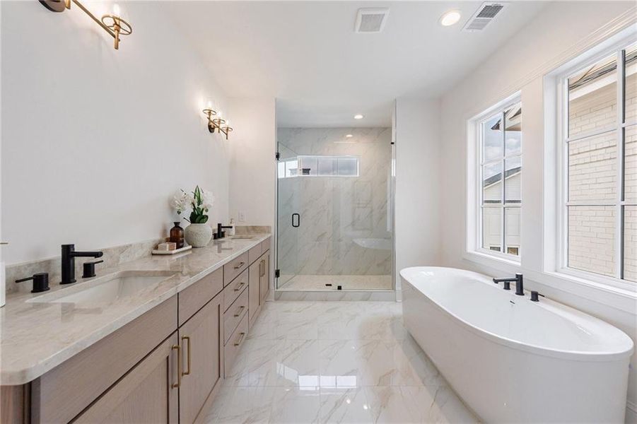 Furnished interior view inside a new home in , Alpharetta (Image 38).