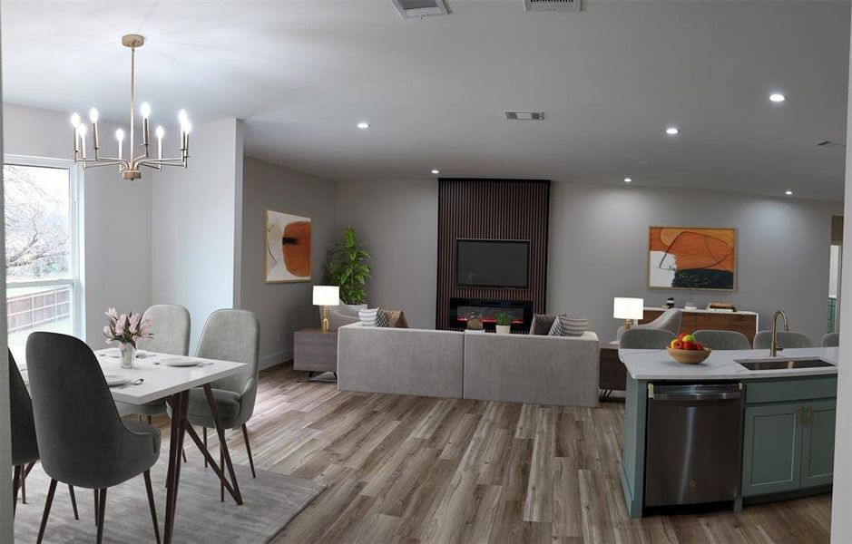 Furnished interior view inside a new home in , Lewisville (Image 9). Furnished interior view inside a new home in , Lewisville (Image 9).