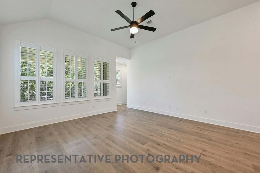 Spacious, unfurnished interior of a new home in 6 Creeks at Waterridge, Kyle (Image 15). Spacious, unfurnished interior of a new home in 6 Creeks at Waterridge, Kyle (Image 15).