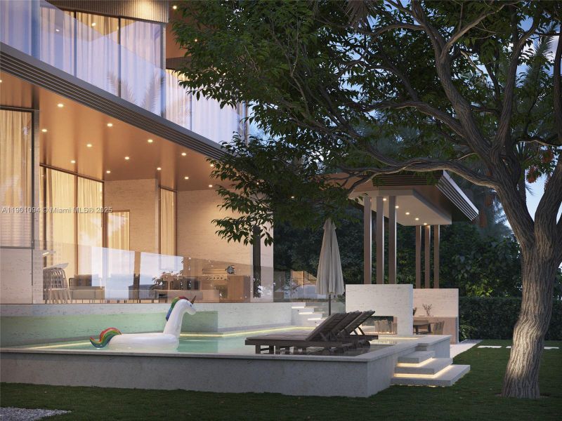 Exterior details and patio area of a home in , Golden Beach (Image 3). Exterior details and patio area of a home in , Golden Beach (Image 3).