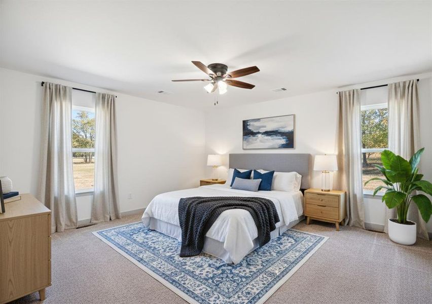 Furnished interior view inside a new home in , Powderly (Image 9).