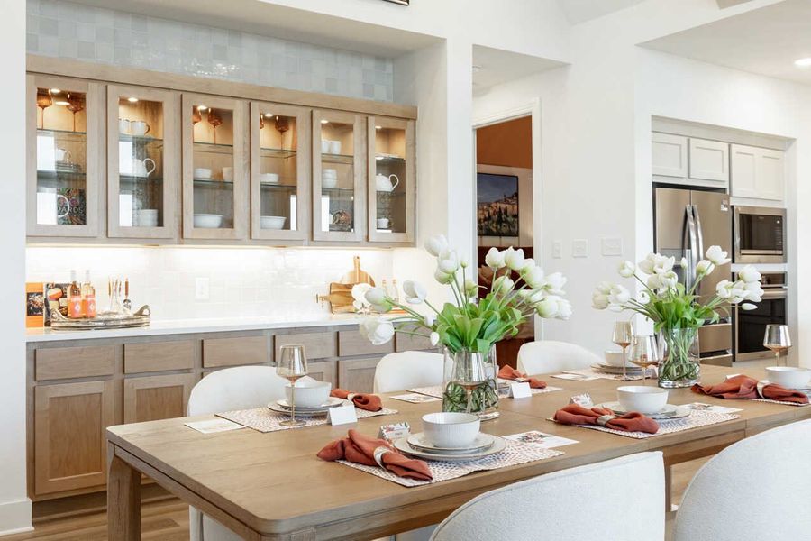 Representative furnished interior of a home built from the Monet-SS by Highland Homes in Lariat, Liberty Hill (Image 60).