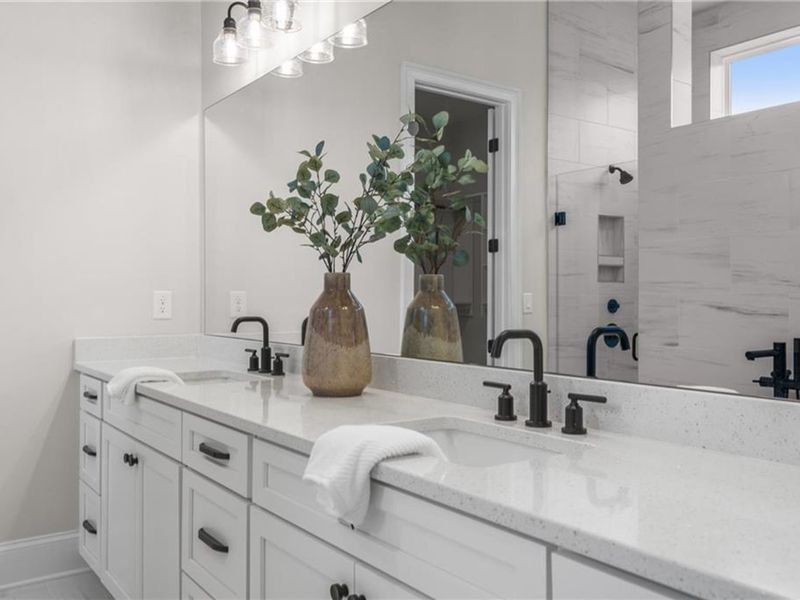 Close-up of interior finishes inside a home in The Village at Towne Lake, Woodstock (Image 54).