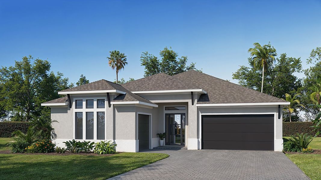 Representative exterior photo of a completed home built from the 2844F by Perry Homes in Glynlea Country Club 60', Port St. Lucie, FL (Image 2).