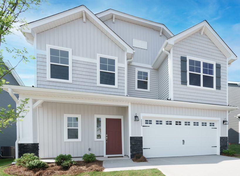 Representative exterior photo of a completed home built from the The Harrison by Cothran Homes in Holly Ridge, Greenville, SC (Image 26). Representative exterior photo of a completed home built from the The Harrison by Cothran Homes in Holly Ridge, Greenville, SC (Image 26).