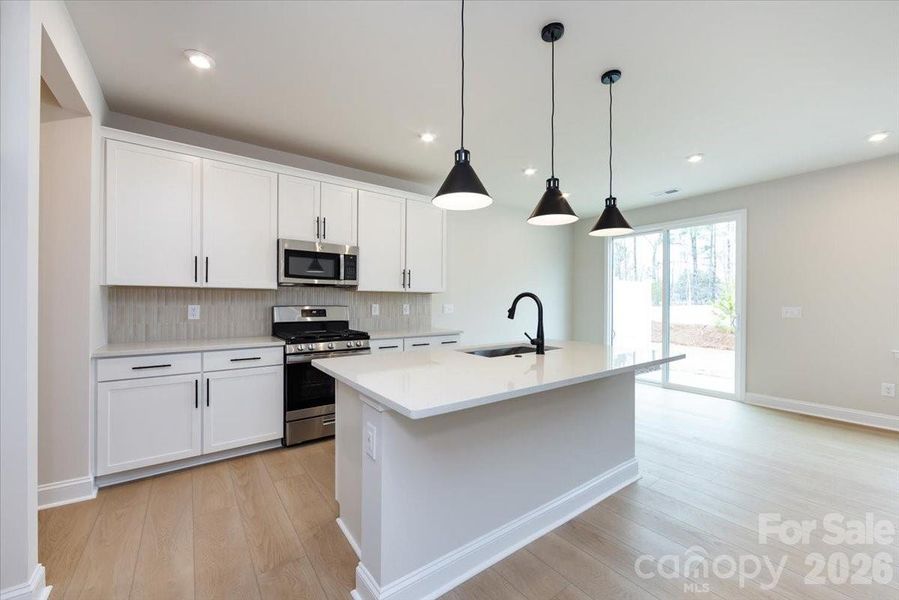 Large kitchen island with large sink