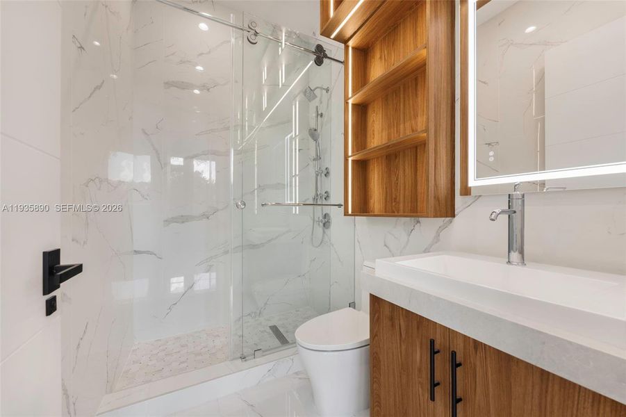 Furnished interior view inside a new home in , South Miami (Image 57).