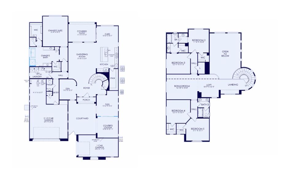 2D floor plan layout of this home in Harvest - Enchantment Series, Queen Creek, AZ (Image 3). 2D floor plan layout of this home in Harvest - Enchantment Series, Queen Creek, AZ (Image 3).