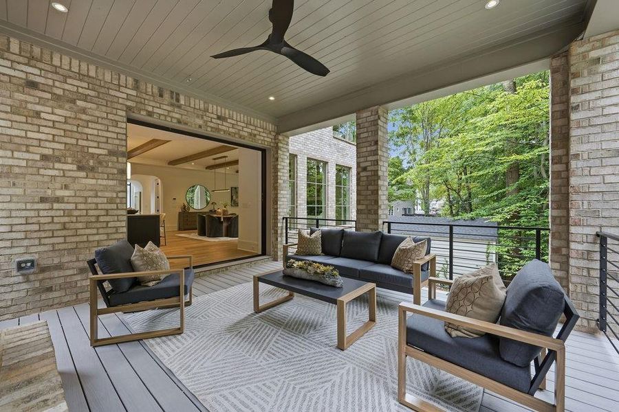 Exterior details and patio area of a home in , Atlanta (Image 28).