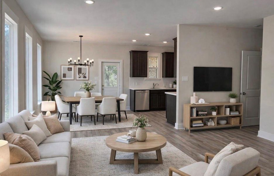Furnished interior view inside a new home in , Livingston (Image 4).