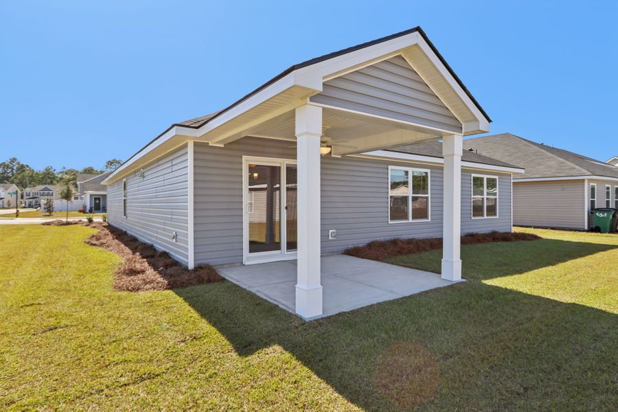 Exterior details and patio area of a home in Hayden Pointe, St. Marys (Image 4).