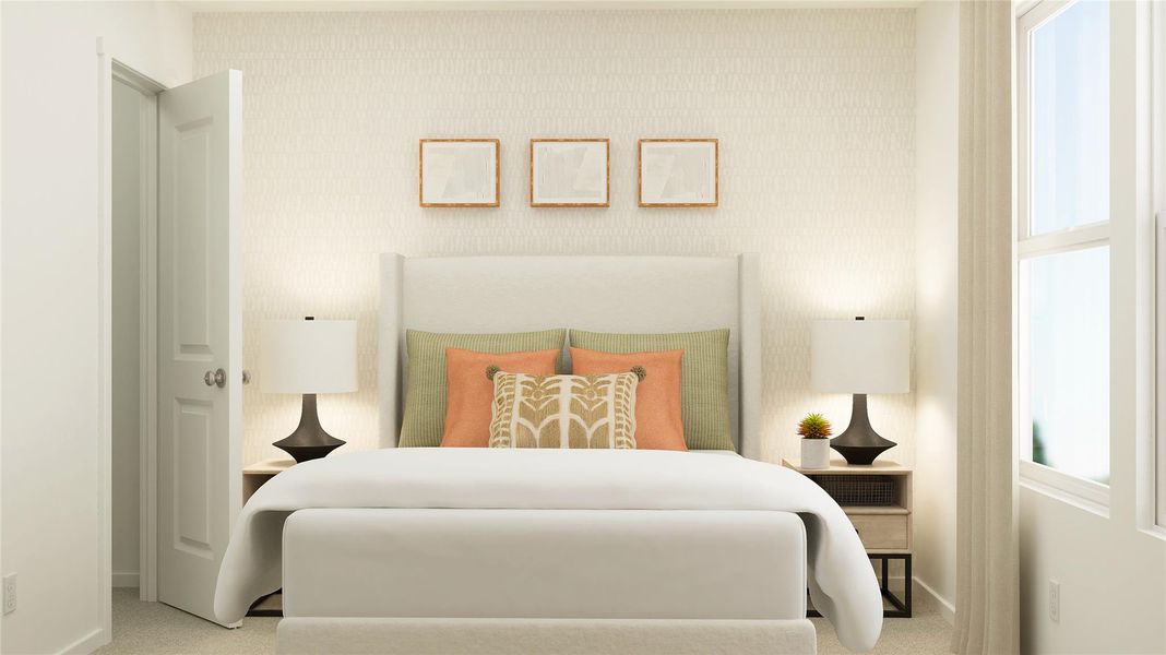 Furnished interior view inside a new home in Pradera: Belmar Collection, Uhland (Image 10). Furnished interior view inside a new home in Pradera: Belmar Collection, Uhland (Image 10).