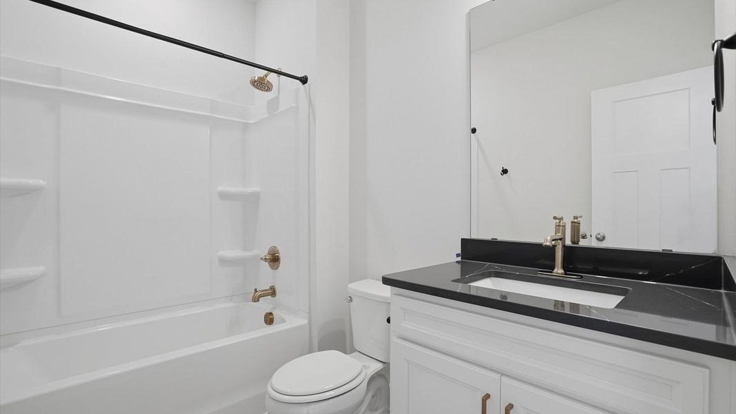 Well-appointed full bath with high standards of craftsmanship and everyday function located in Greenville, SC