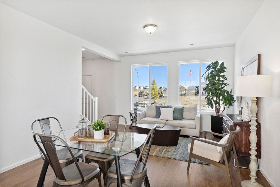 Furnished interior view inside a new home in Green Valley Ranch, Aurora (Image 11). Furnished interior view inside a new home in Green Valley Ranch, Aurora (Image 11).