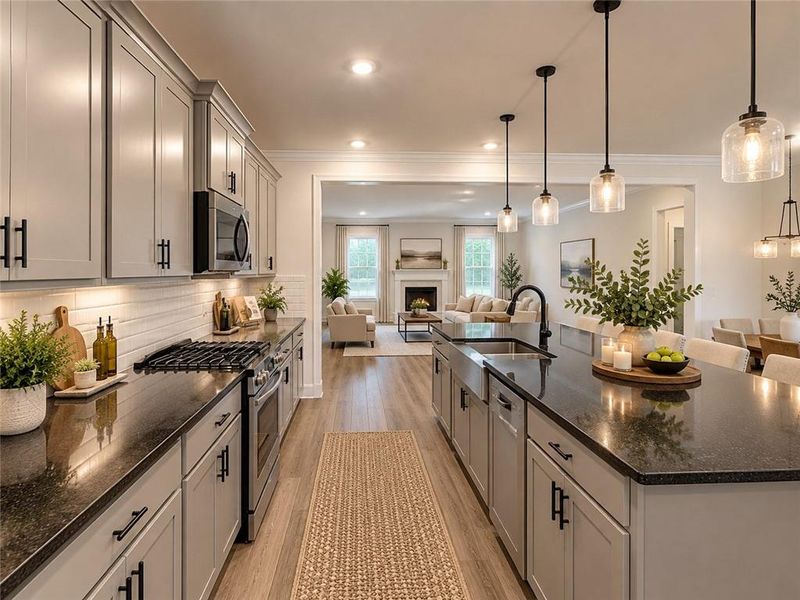 Furnished interior view inside a new home in Tuscany Hills, Douglasville (Image 12).