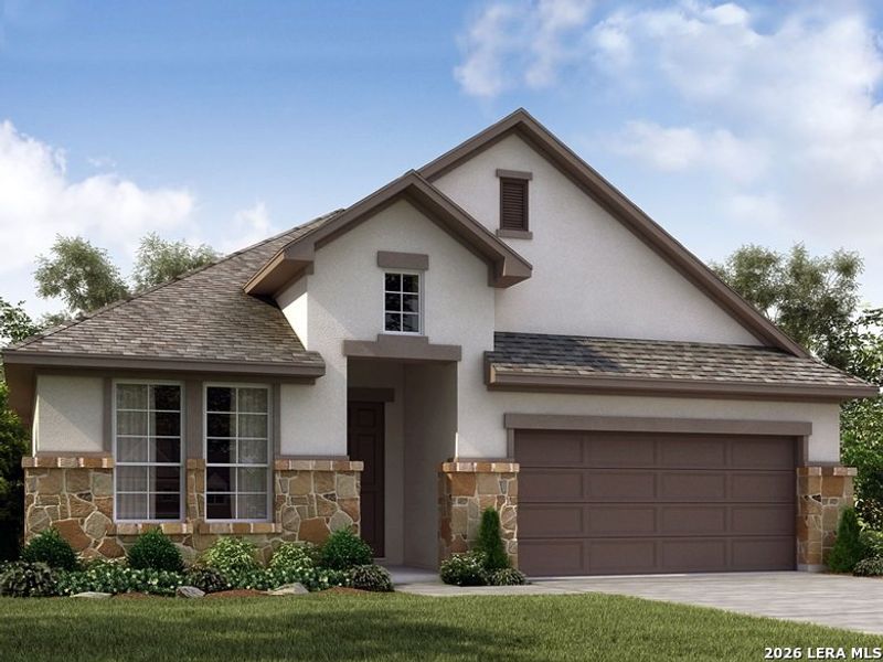 Front exterior of a new home in Lantana - Classic Series, Marion, TX, highlighting curb appeal (Image 1). Front exterior of a new home in Lantana - Classic Series, Marion, TX, highlighting curb appeal (Image 1).