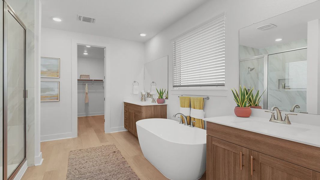 Furnished interior view inside a new home in Santa Rita Ranch, Liberty Hill (Image 18).
