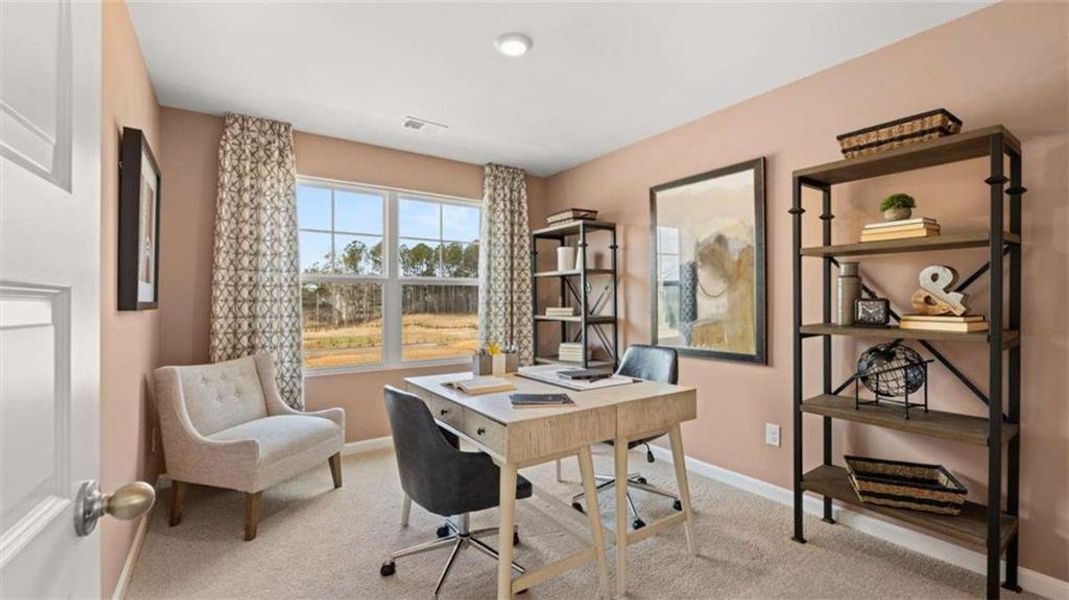 Furnished interior view inside a new home in Oakchase at Hampton, Hampton (Image 30).